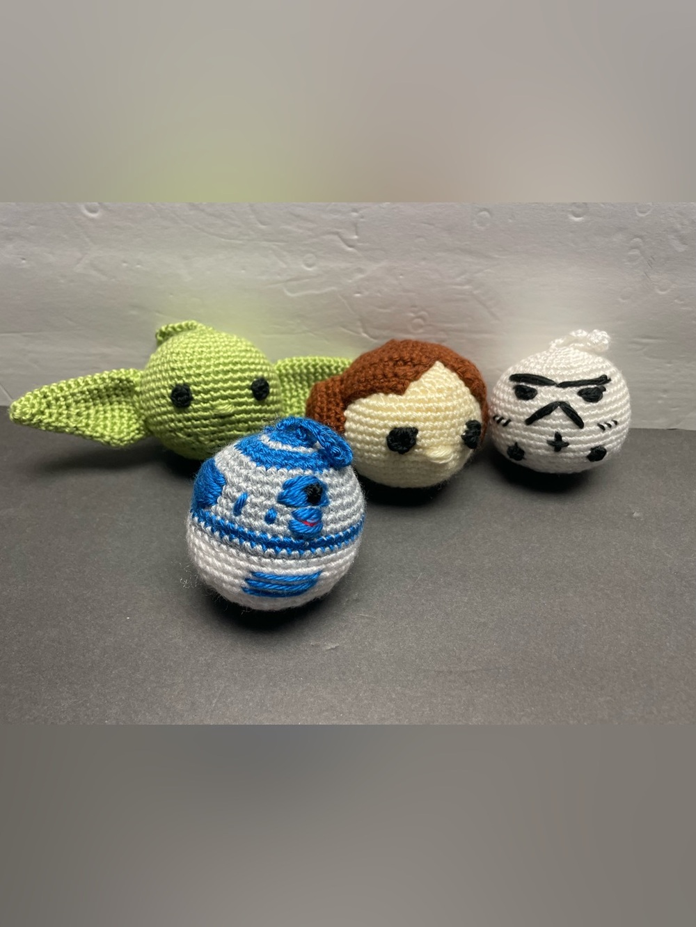 Handmade Crochet Star Wars Ornaments - Set of 4